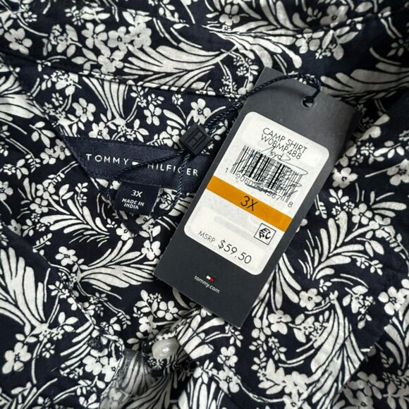 Tommy Hilfinger Women's Floral Print Button Front Casual Blouse Black 3X NWT - Picture 3 of 7